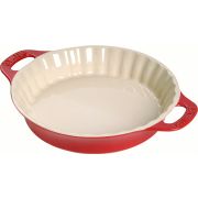 Staub Ceramiczne naczynie do zapiekania 24 cm czerwone - okrągłe