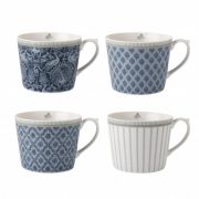 Laura Ashley - Tea Collectables - Zestaw 4 kubków Tea Stripe 0,28l