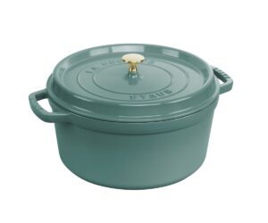 Staub - Cocotte - Brytfanna Żeliwna 28 cm eukaliptus okrągła