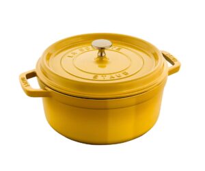Staub - Cocotte - Brytfanna Żeliwna 26 cm cytrynowa okrągła