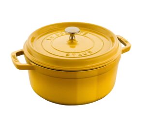 Staub - Cocotte - Brytfanna Żeliwna 28 cm cytrynowa okrągła