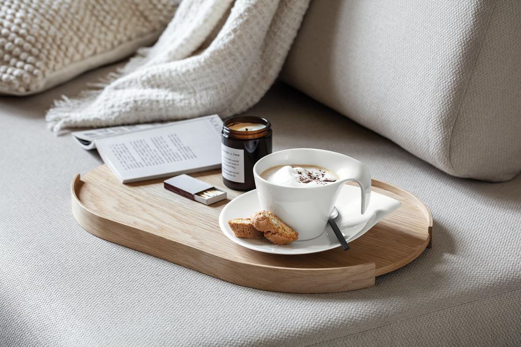 Elegancki spodek do filiżanki śniadaniowej 21x18 cm – Villeroy&Boch – Flow – główne ujęcie produktu