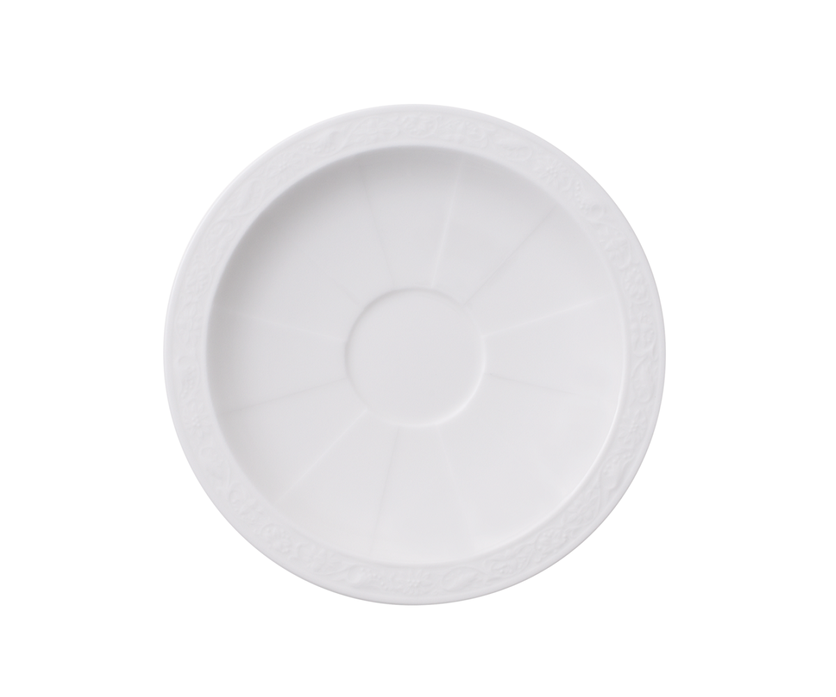 Elegancki spodek do espresso 13 cm – Villeroy&Boch – White Pearl – główne ujęcie produktu