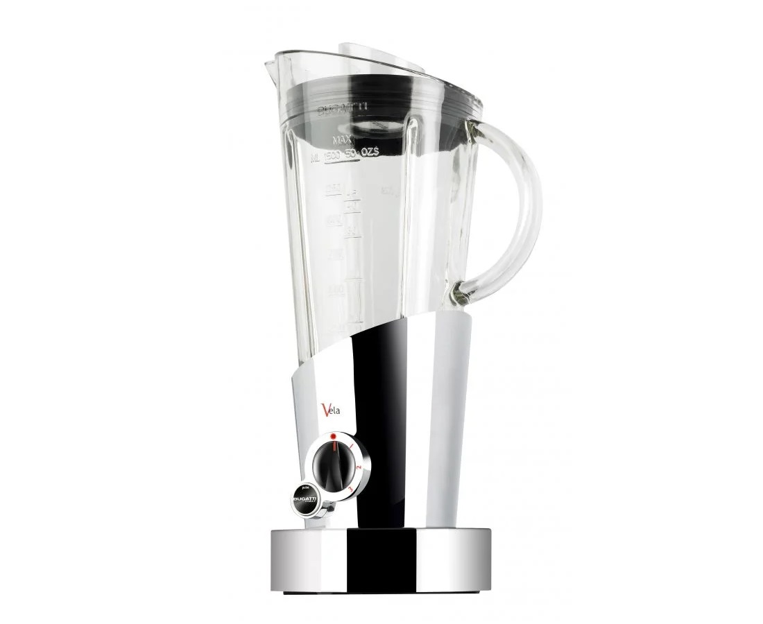 Nowoczesny blender chromowany – Bugatti – VELA – główne ujęcie produktu