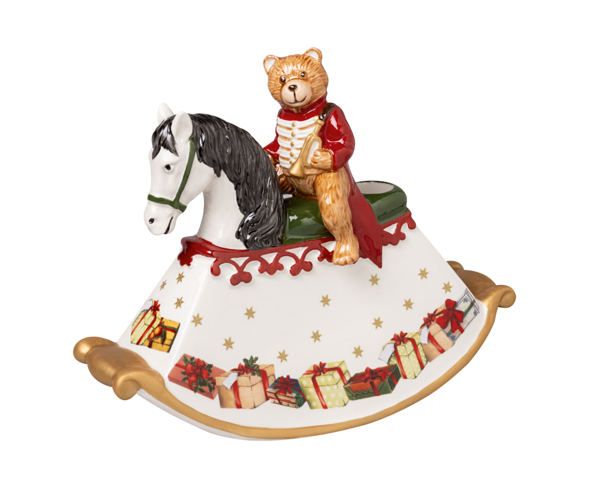 Nowoczesny świecznik Konik bujany – Villeroy&Boch – Christmas Toys – prezentacja wykończenia