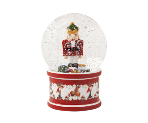 Nowoczesny kula śnieżna Dziadek do orzechów 13 cm – Villeroy&Boch – Christmas Toys – zbliżenie detalu