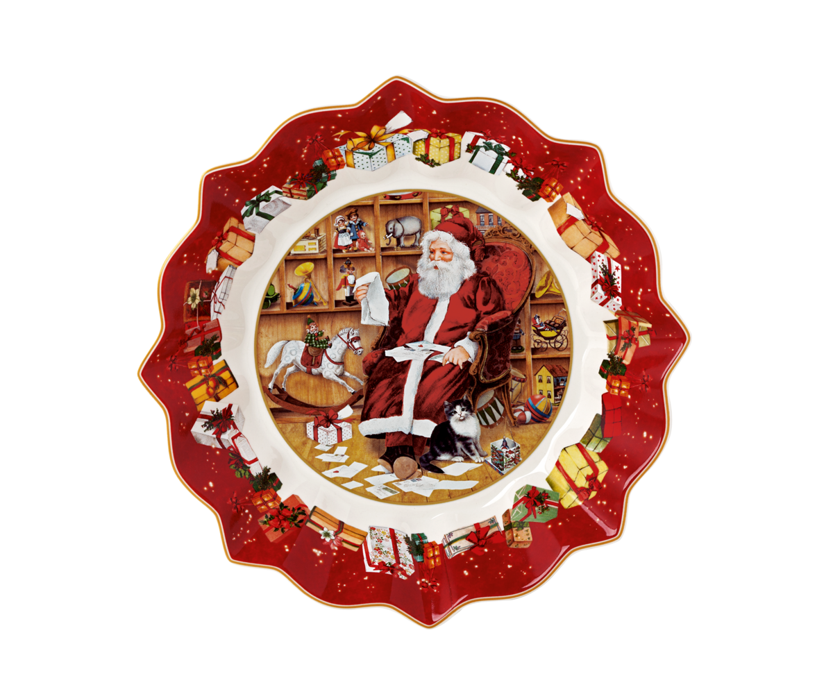 Elegancka miska Św. Mikołaj czyta listy 25 cm – Villeroy&Boch – Toy's Fantasy – główne ujęcie produktu