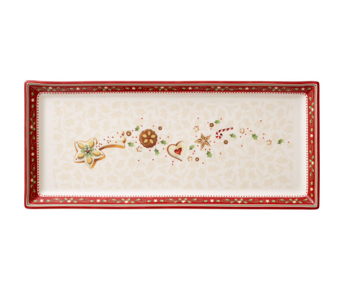 Stylowy talerz na ciasto prostokątny 39x17 cm – Villeroy&Boch – Winter Bakery Delight – dodatkowe ujęcie produktu