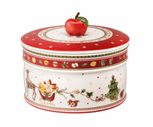 Nowoczesny pudełko na ciastka duże 13x17 cm – Villeroy&Boch – Winter Bakery Delight – zbliżenie detalu