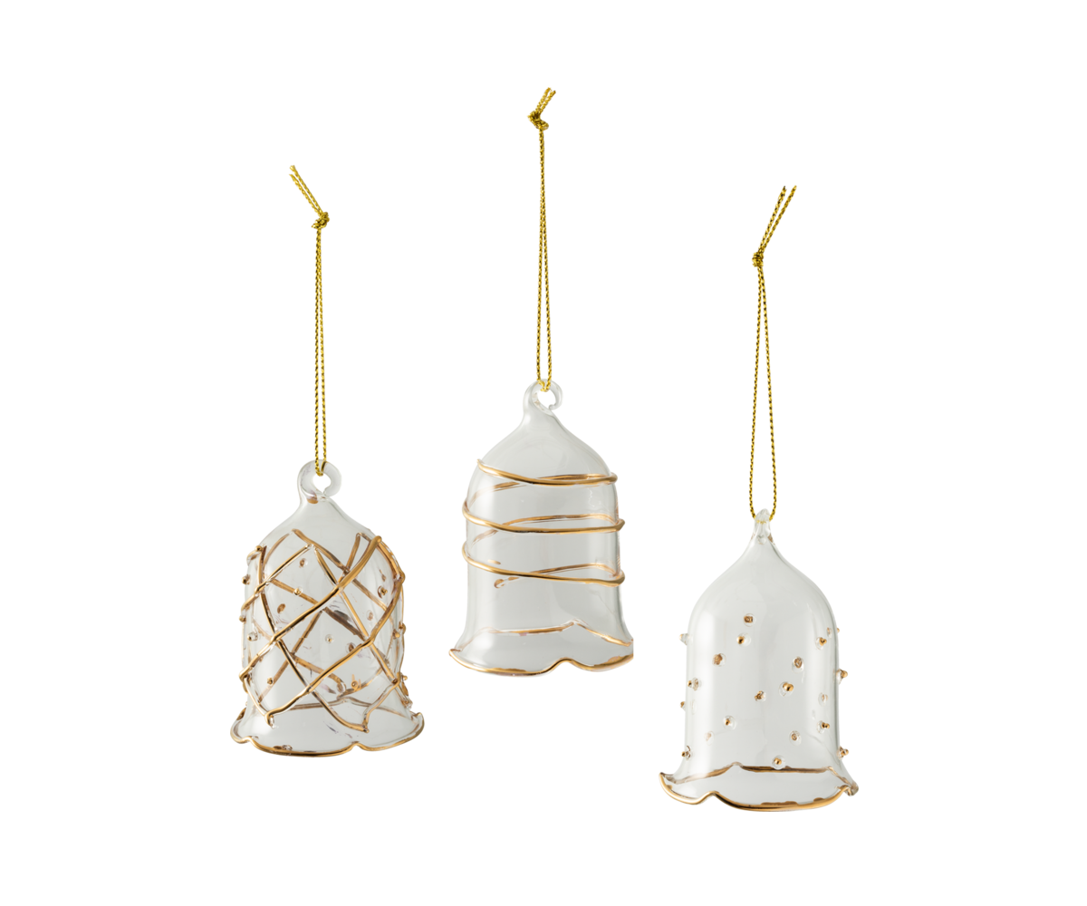 Elegancki zawieszki szklane Dzwonki 3 el. – Villeroy&Boch – Winter Collage Accessoires – główne ujęcie produktu