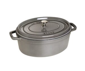 Staub - Cocotte - Brytfanna Żeliwna 33cm szary grafit owalna