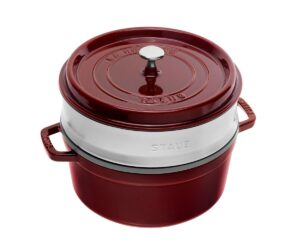 Staub - Cocotte - Brytfanna Żeliwna 26 cm z wkładką grenadyna okrągła