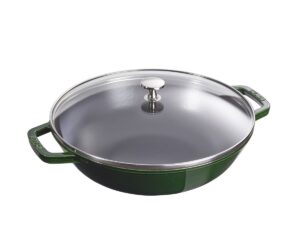 Staub - Petit Wok - Wok żeliwny z pokrywką 30 cm bazylia
