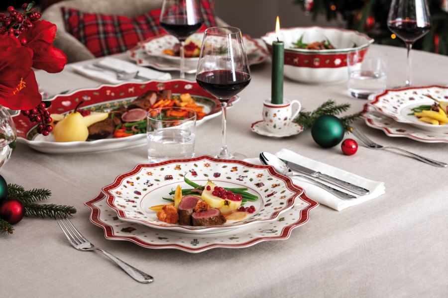 Stylowy talerz obiadowy biały 29 cm – Villeroy&Boch – Toy's Delight – zbliżenie detalu