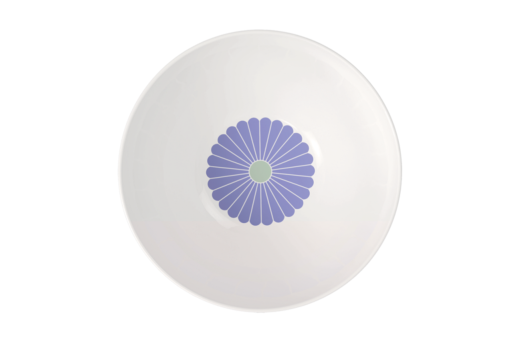 Subtelna miska do sałaty 24 cm – Villeroy&Boch – Fleur Couleur – zbliżenie detalu