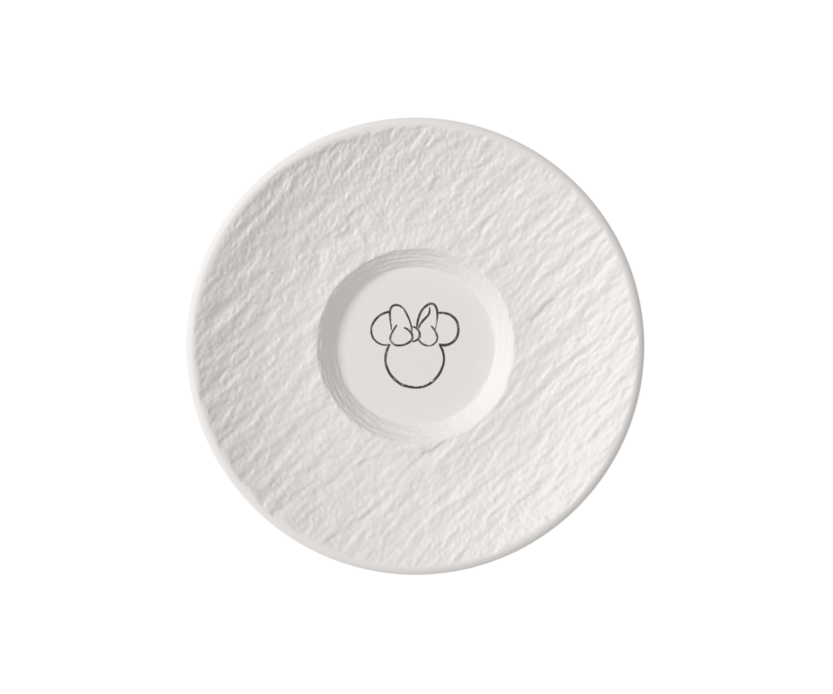 Elegancki spodek do filiżanki do kawy 16 cm – Villeroy&Boch – Manufacture Blanc Mickey Mouse – główne ujęcie produktu