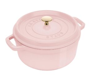 Staub - Cocotte - Brytfanna Żeliwna 28 cm różowa okrągła