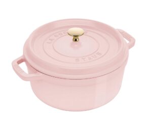 Staub - Cocotte - Brytfanna Żeliwna 26 cm różowa okrągła