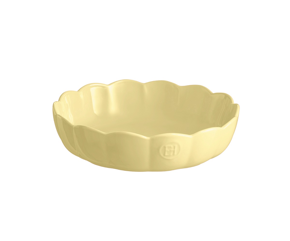 Emile Henry - Okrągłe naczynie do zapiekania Madeleine 26 cm - waniliowe