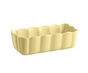 Emile Henry - Podłużne naczynie do zapiekania Madeleine 26,5x24,5cm - waniliowe