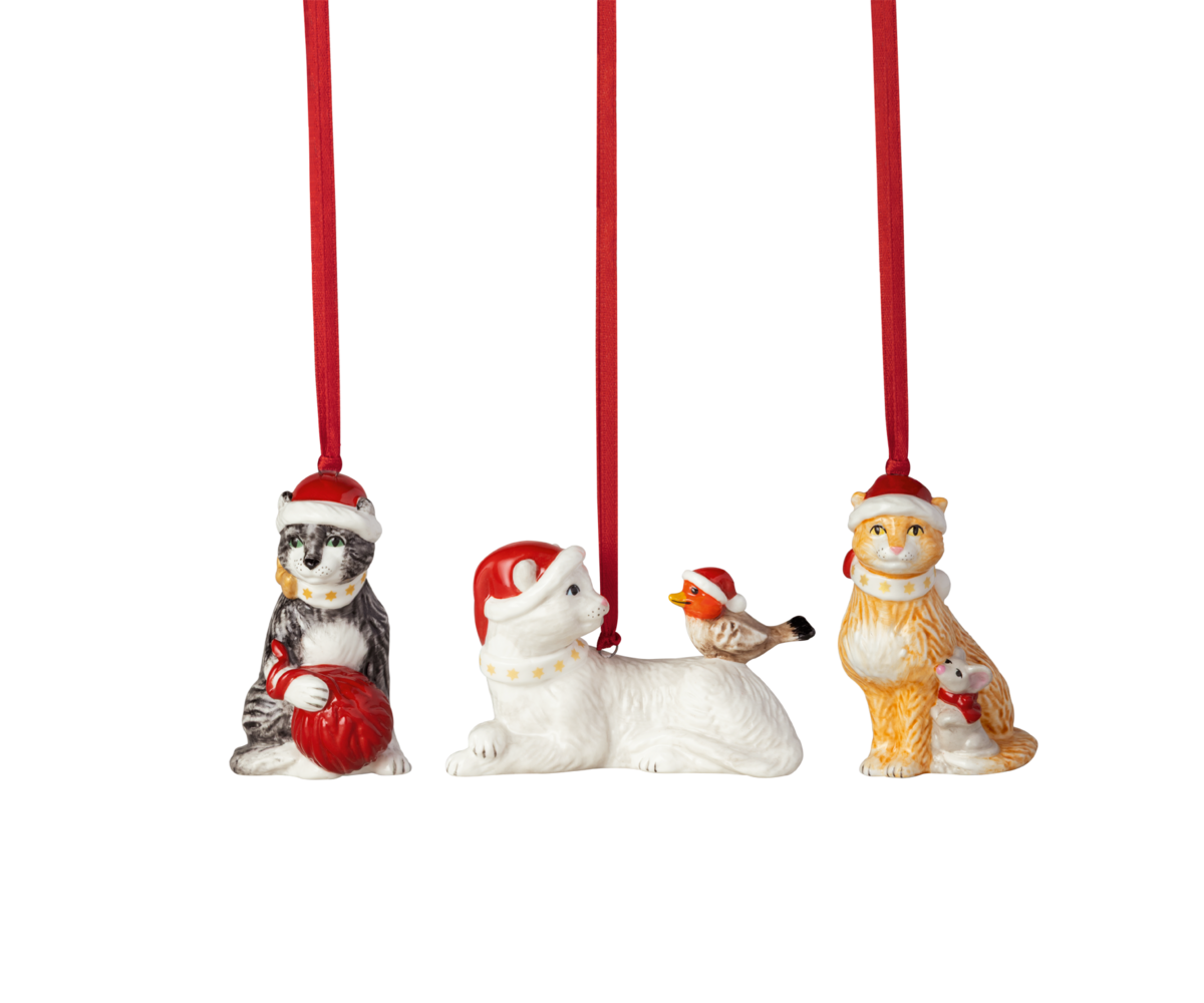 Villeroy&Boch - Nostalgic Ornaments - Zawieszki koty 3el.